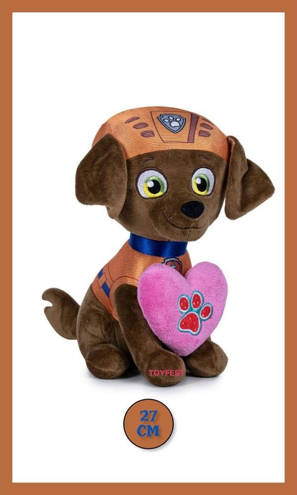 Paw Patrol Figür Peluş Oyuncak Love Serisi - Zuma - 27 cm - Image 1