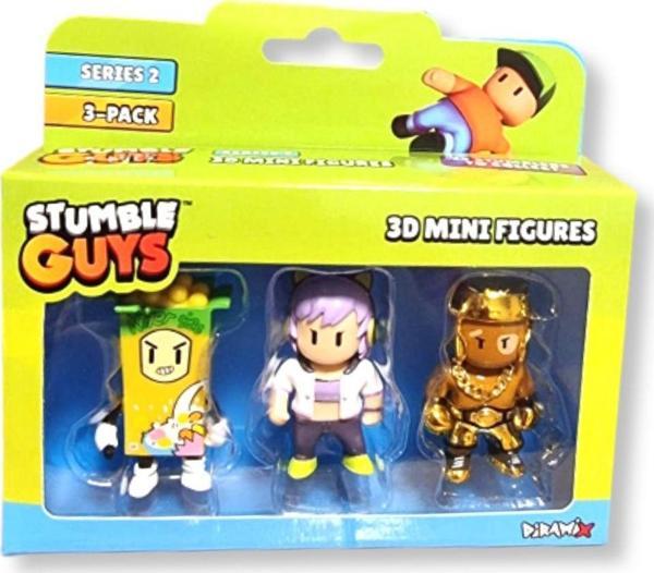 Stumble Guys Seri 2 - 3D Mini 3 lü Figür Seti - Ceral Killer  - Streamer Sophia - Golden Gloves - Image 1