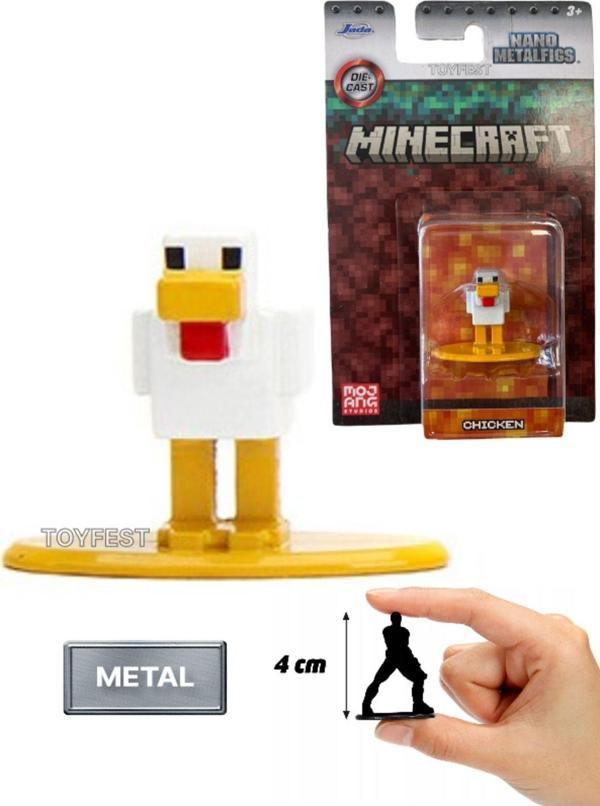 Jada Nano Metalfics Minecraft Metal Döküm Die - Cast Mini Figür - Chicken - 4 cm - Image 1