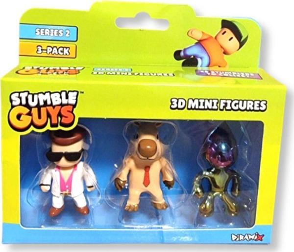 Stumble Guys Seri 2 - 3D Mini 3 lü Figür Seti - Disco Dan - Capybara - Liquid Rainbow - Image 1