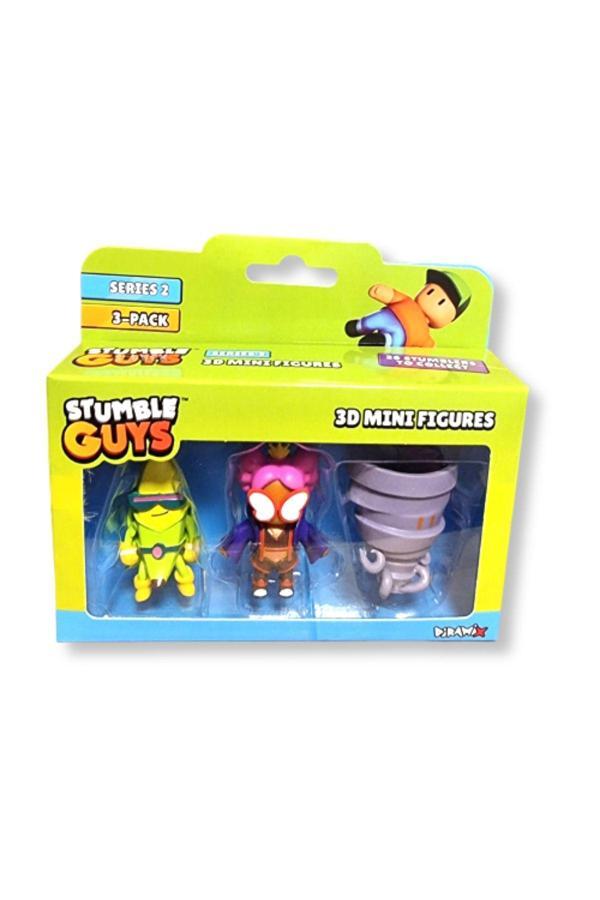 Stumble Guys Seri 2 - 3D Mini 3 lü Figür Seti - Super Banana - Flykween - Twister - Image 1