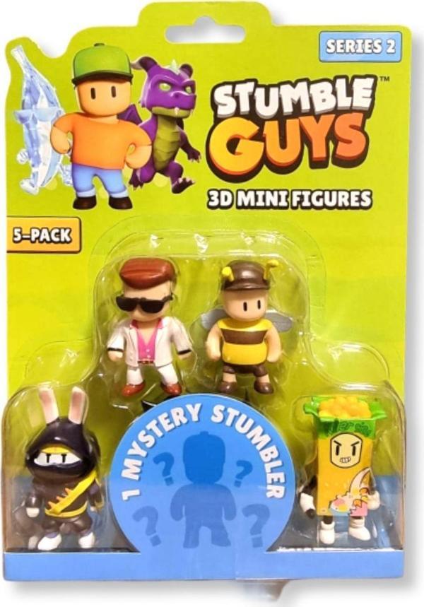 Stumble Guys Seri 2 - 5 li Figür Seti - Furiken - Disco Dan - Stumblebee - Cereal Killer - Image 1