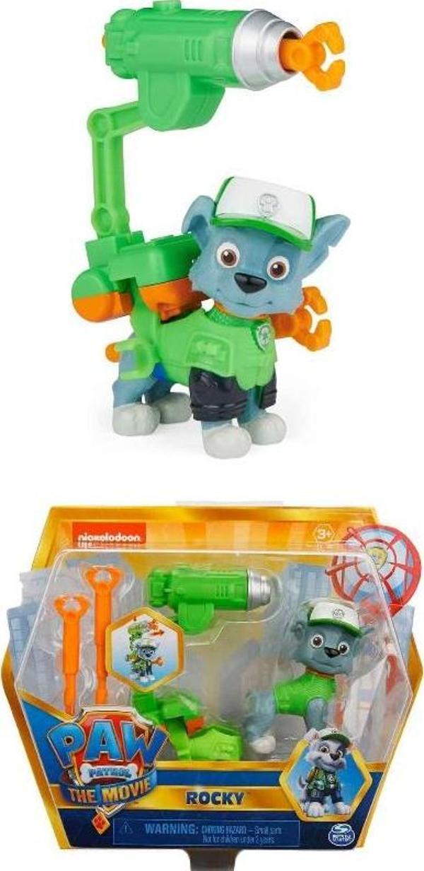 Paw Patrol The Movie Aksesuarlı Kahraman Figürleri - Rocky - 7 cm - Image 1