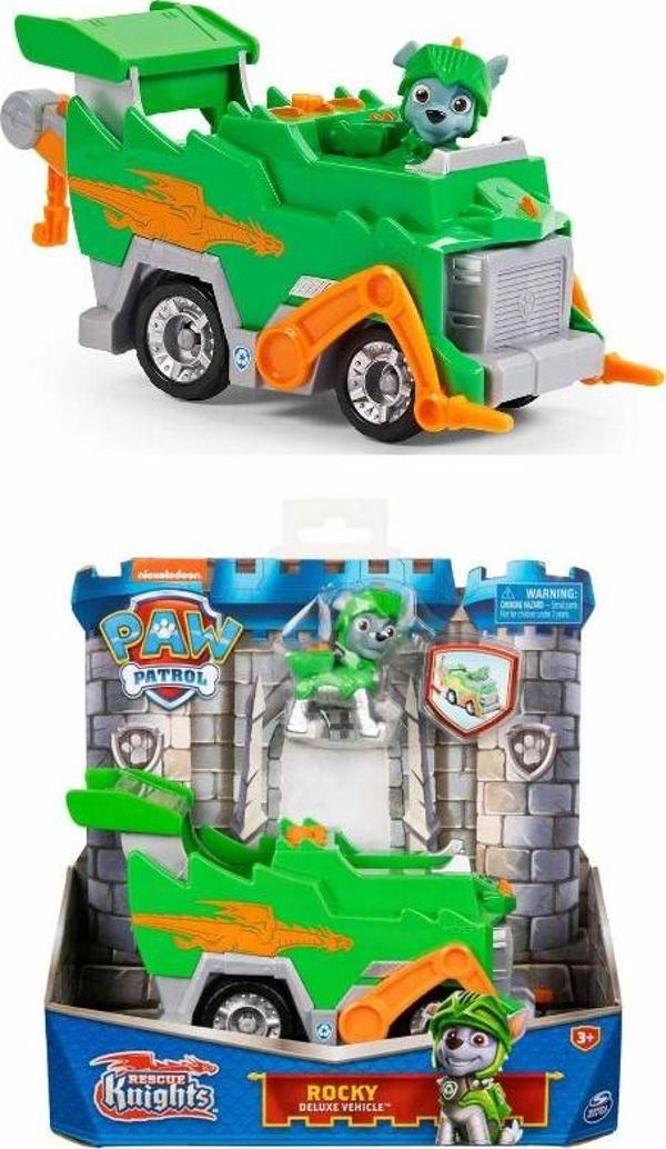 Paw Patrol Cesur Şövalyeler Görev Aracı Seti - Rocky - 19 cm - Image 1