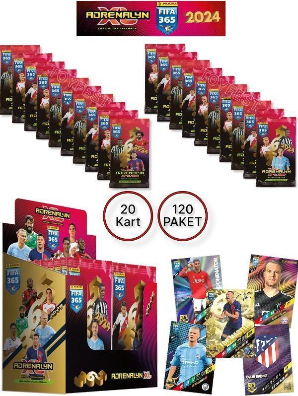 Panini Adrenalyn Fifa 365 - 2024 Official Trading Card Futbolcu Kartları Etiketi ( 20 PAKET ) - Image 1