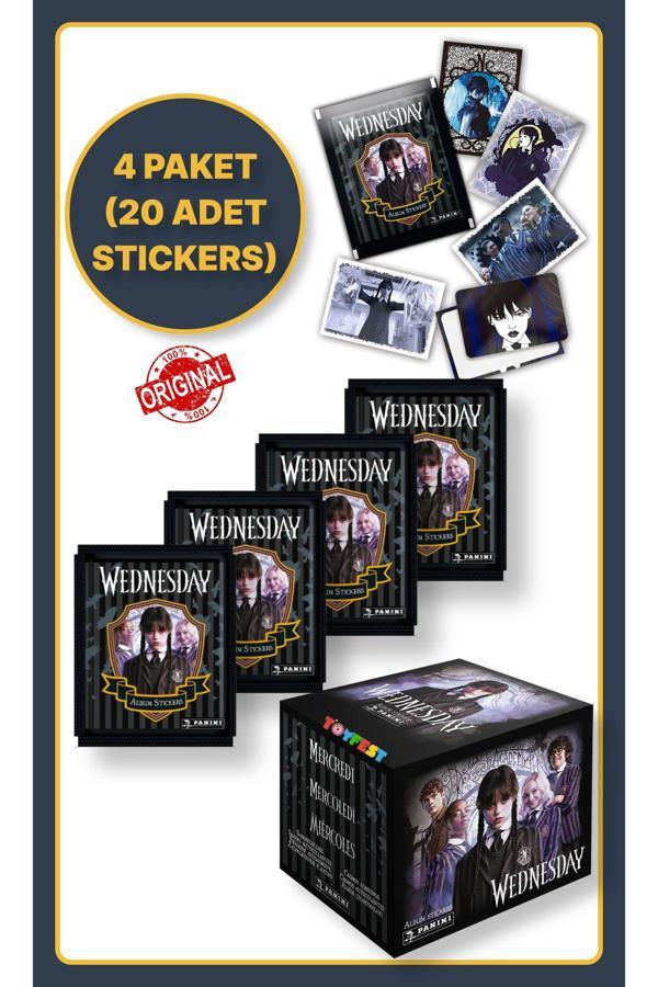 Panini Wednesday Koleksiyon Sticker Çıkartmaları  + 4 Paket (20 Adet Sticker) - Image 1