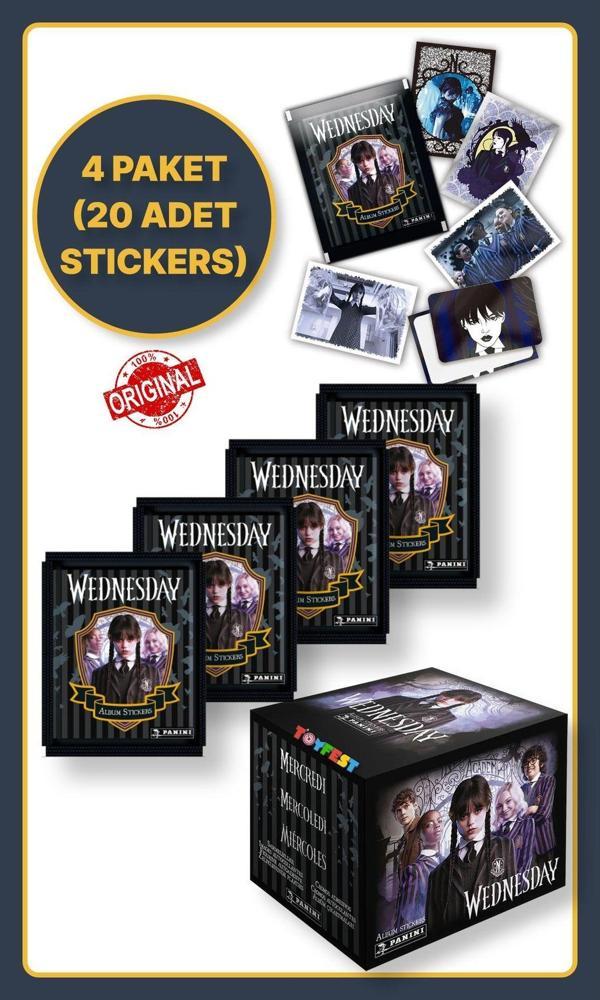 Panini Wednesday Koleksiyon Sticker Çıkartmaları  + 4 Paket (20 Adet Sticker) - Image 1