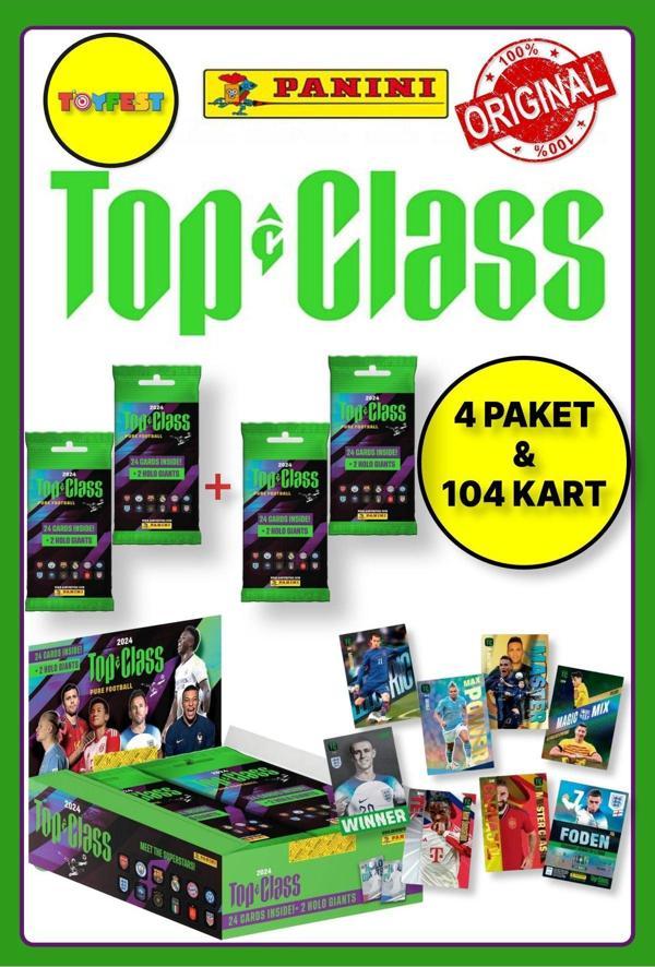 Panini Fifa Top Class 2024 Fat Pack Futbolcu Kartları + 4 Paket (96 Adet Kart + 8 Holo Giants Kart) - Image 1