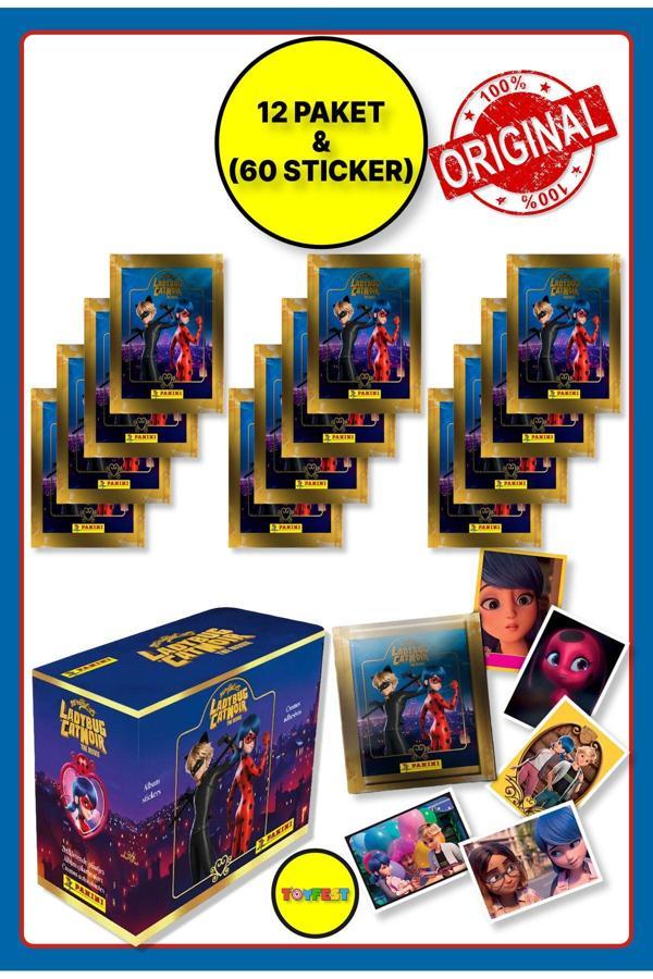 Panini Miraculous Mucize Uğur Böceği Sticker Çıkartma - 12 Paket ( 60 Adet Sticker ) - Image 1