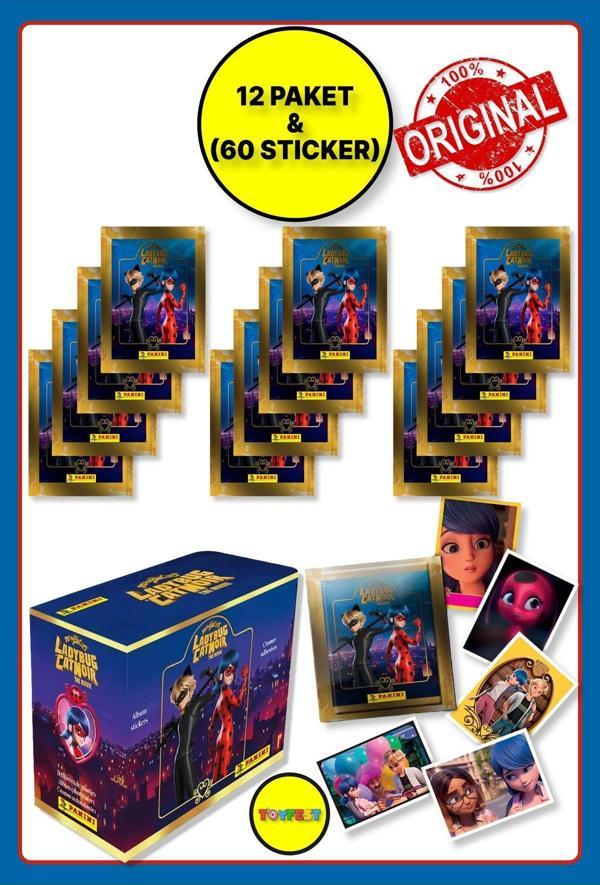 Panini Miraculous Mucize Uğur Böceği Sticker Çıkartma - 12 Paket ( 60 Adet Sticker ) - Image 1