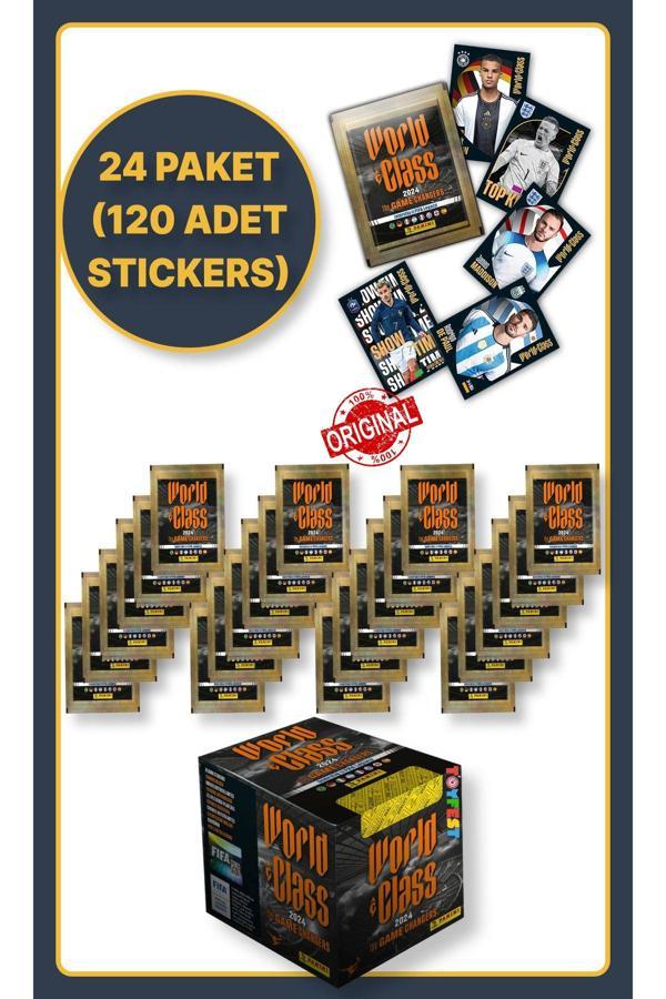 Panini Fifa World Class Koleksiyon Futbolcu 2024 Sticker Çıkartmaları + 24 Paket (120 Adet Sticker) - Image 1