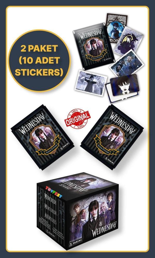 Panini Wednesday Koleksiyon Sticker Çıkartmaları  + 1 Paket (5 Adet Sticker) - Image 1