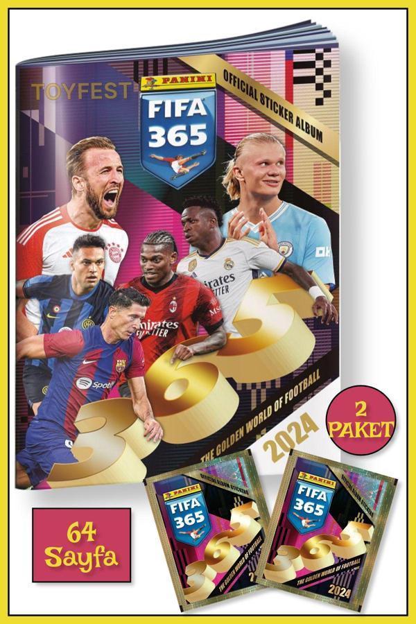 Panini Fifa 365 2024 Futbolcu Stickers Kartları Albümü Dergisi + 2 Paket ( 10 Stickers ) - Image 1