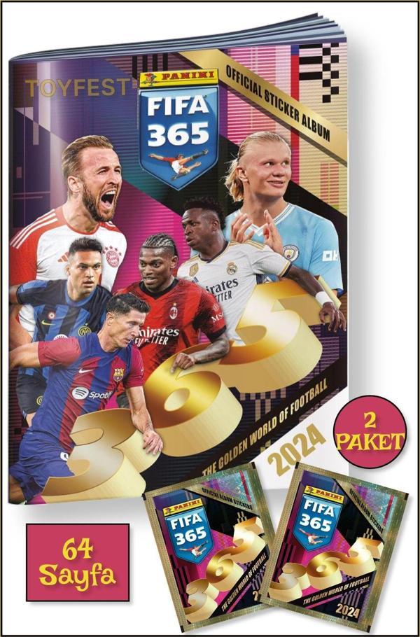 Panini Fifa 365 2024 Futbolcu Stickers Kartları Albümü Dergisi + 2 Paket ( 10 Stickers ) - Image 1
