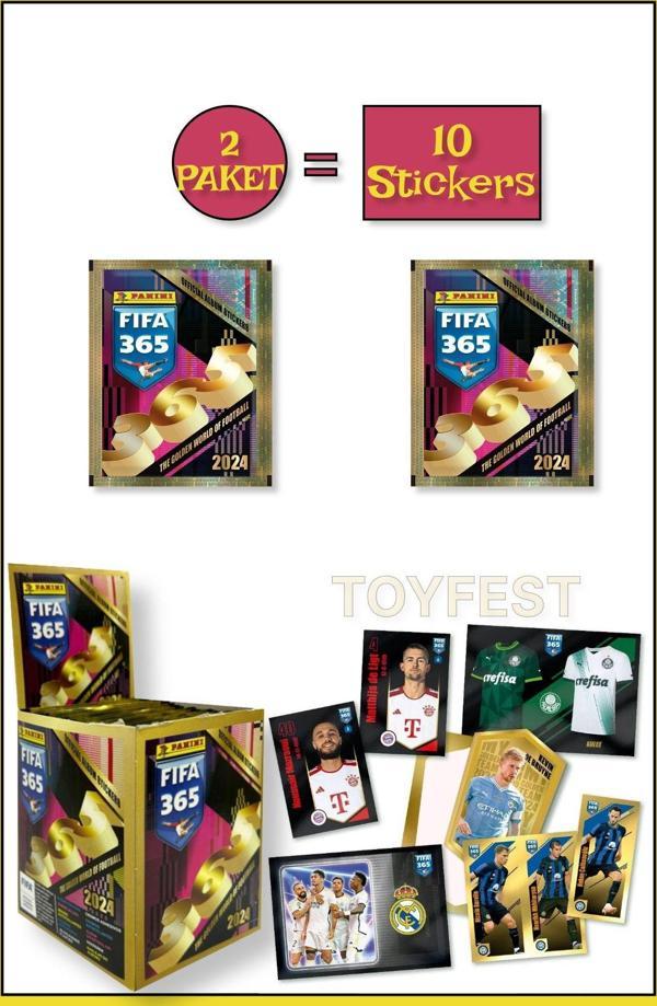 Panini Fifa 365 2024 Futbolcu Stickers Kartları - 1 Paket ( 5 Stickers ) - Image 1