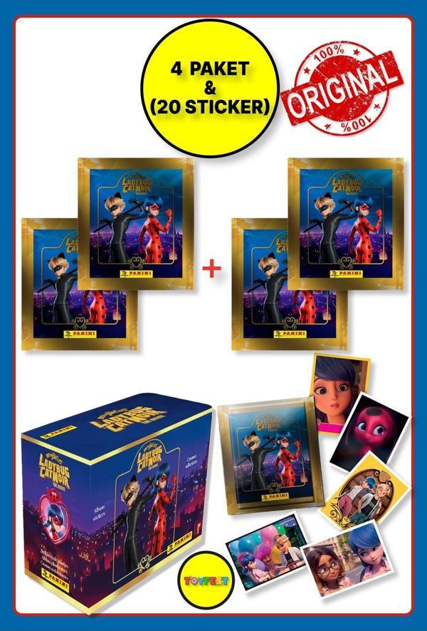 Panini Miraculous Mucize Uğur Böceği Sticker Çıkartma - 4 Paket ( 20 Adet Sticker ) - Image 1