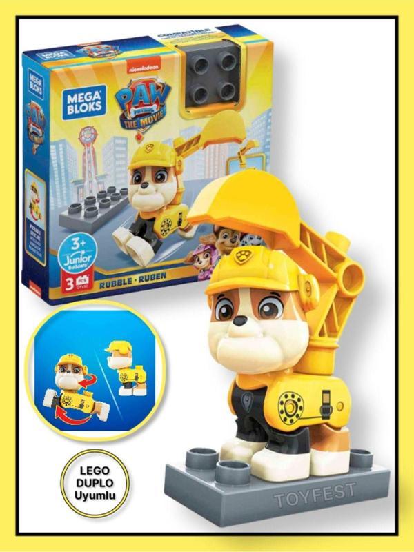 PAW Patrol The Mighty Movie Film Karakter Lego Figürleri - Rubble - Image 1