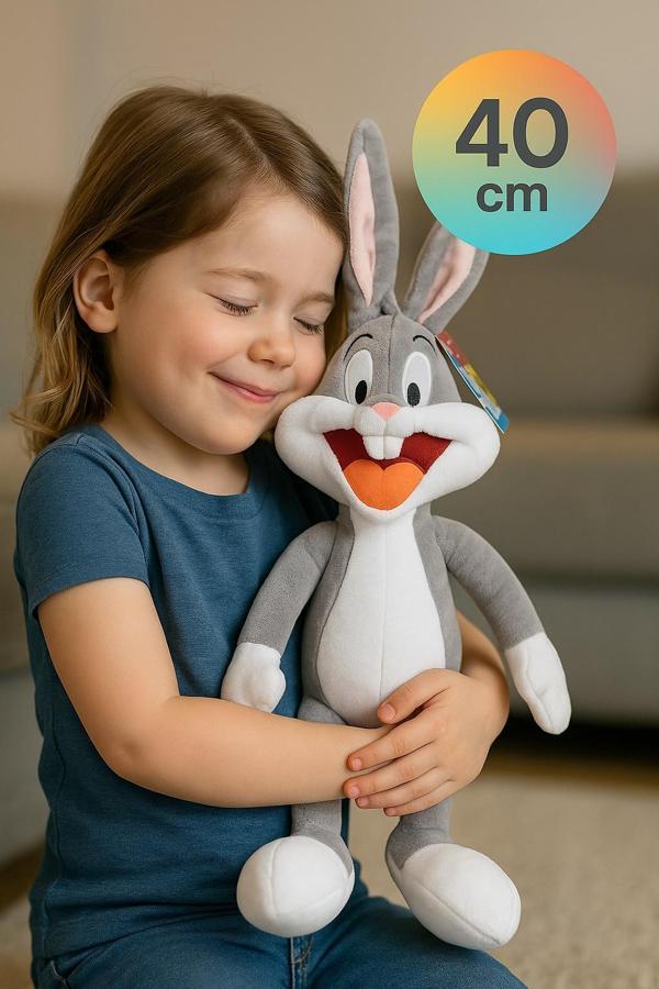 Looney Tunes Çizgi Film Karakteri Bugs Bunny Lisanslı Peluş Oyuncak - 40 cm - Image 1
