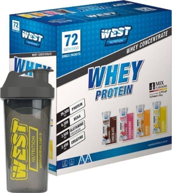 Whey Protein Tozu 72 Şase Bir Kutuda 4 Aroma + Shaker - Image 1