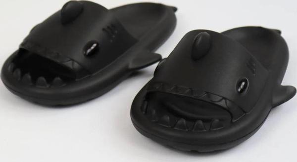 Wg500 Köpekbalığı Siyah Unisex Tam Ortopedik Terlik Shark Slides - Image 1
