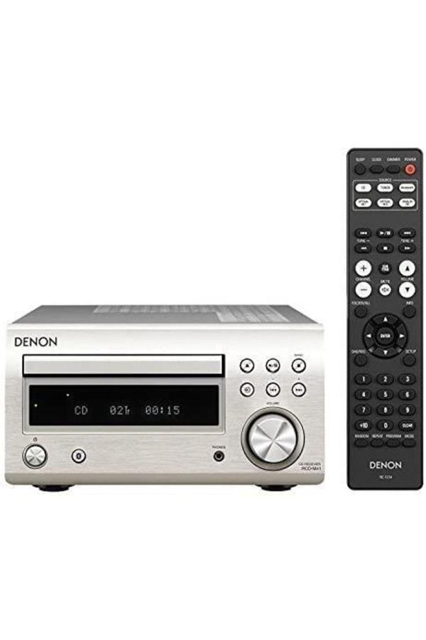 Denon Rcd M 41 Micro Hifi Cd&Bluetooth Receiver Silver - Image 1