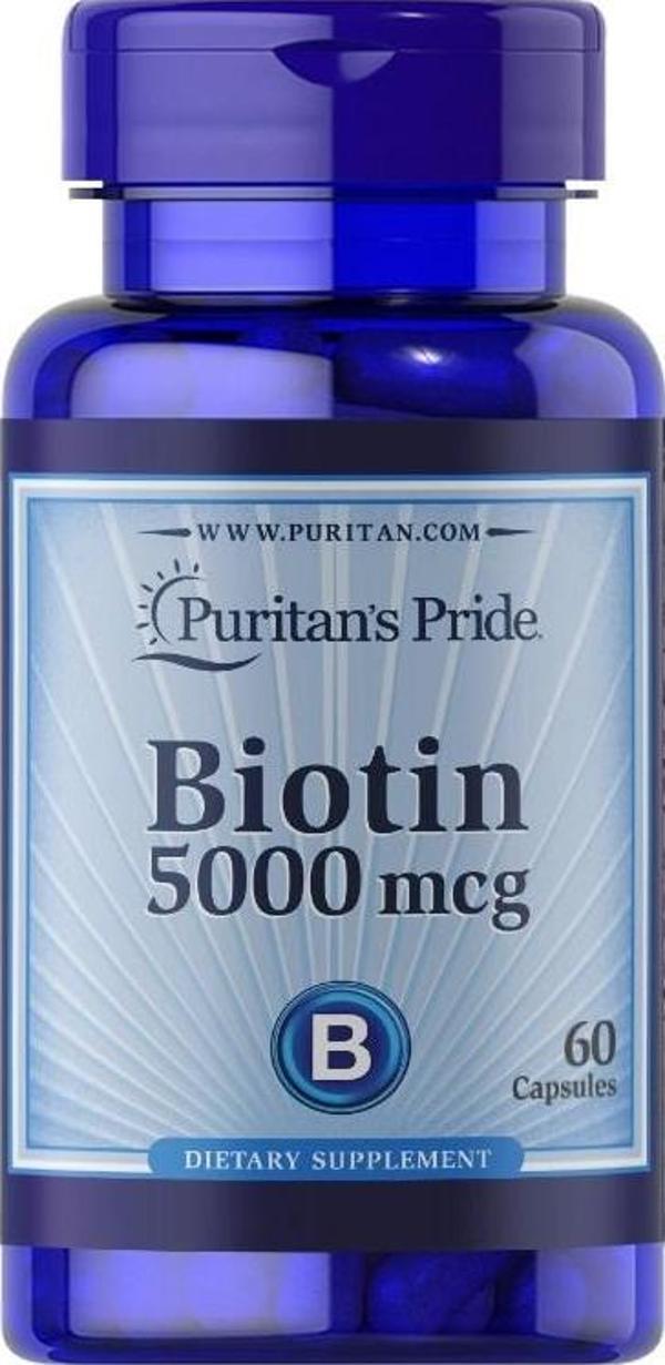 Puritan's Pride Biotin 5000 Mcg 60 Kapsül - Image 1