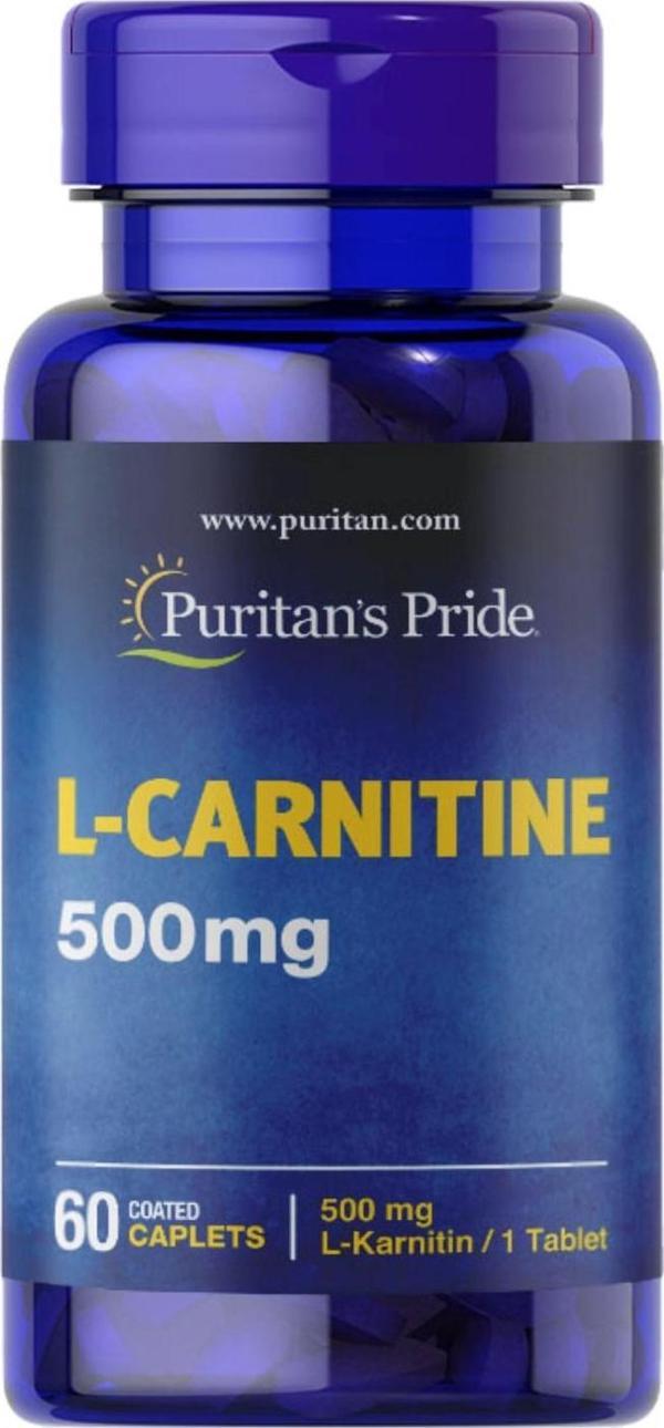 Puritan's Pride L-Carnitine 500 Mg 60 Tablet - Image 1
