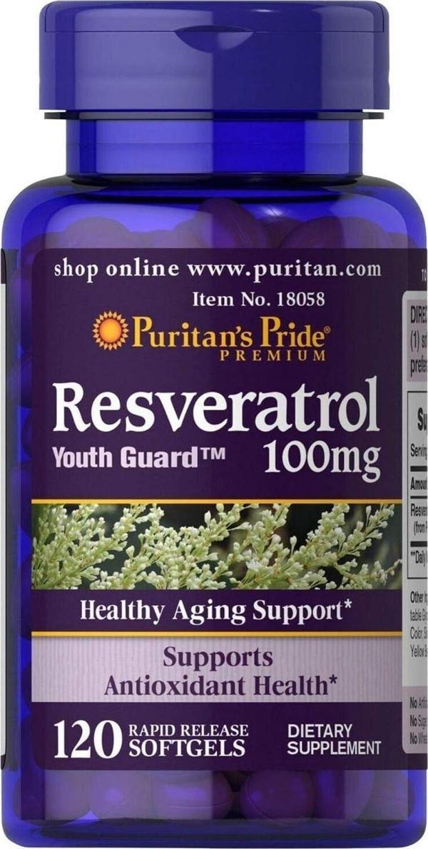 Puritan's Pride  Resveratrol 100 mg 120 Kapsül - Image 1