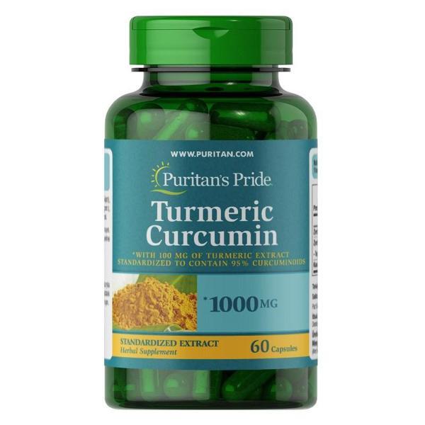  Puritan's Pride Turmeric Curcumin 1000 Mg 60 Kapsül - Image 1