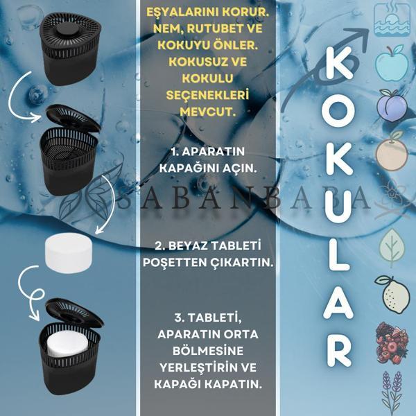 Siyah Okyanus Üçgen Nem Alıcı Aparat Rutubet ve Koku Giderici 500Gr  - Image 1