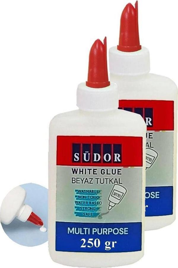 Beyaz Tutkal 250 gr 2 Adet Südor Beyaz Mobilya Tutkalı 250 gr Ahşap Tutkalı Su Bazlı Çok Amaçlı Beyaz Tutkal - Image 1