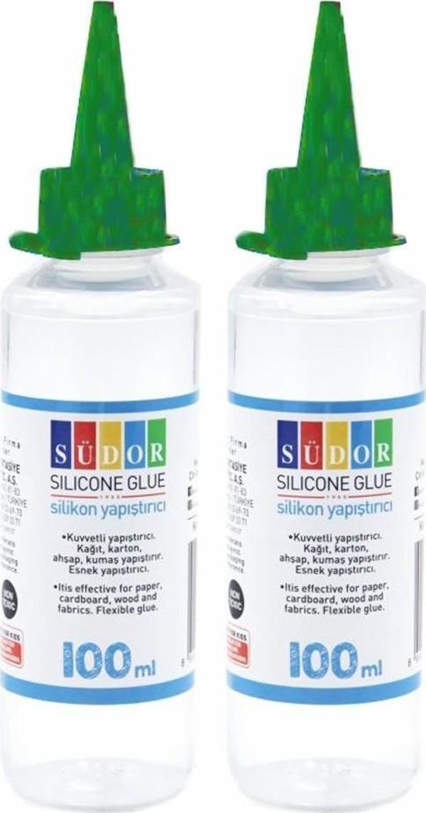 Sıvı Silikon 100 Ml 2 Adet Südor Sıvı Silikon Yapıştırıcı Şeffaf Esnek Yapıştırıcı - Image 1