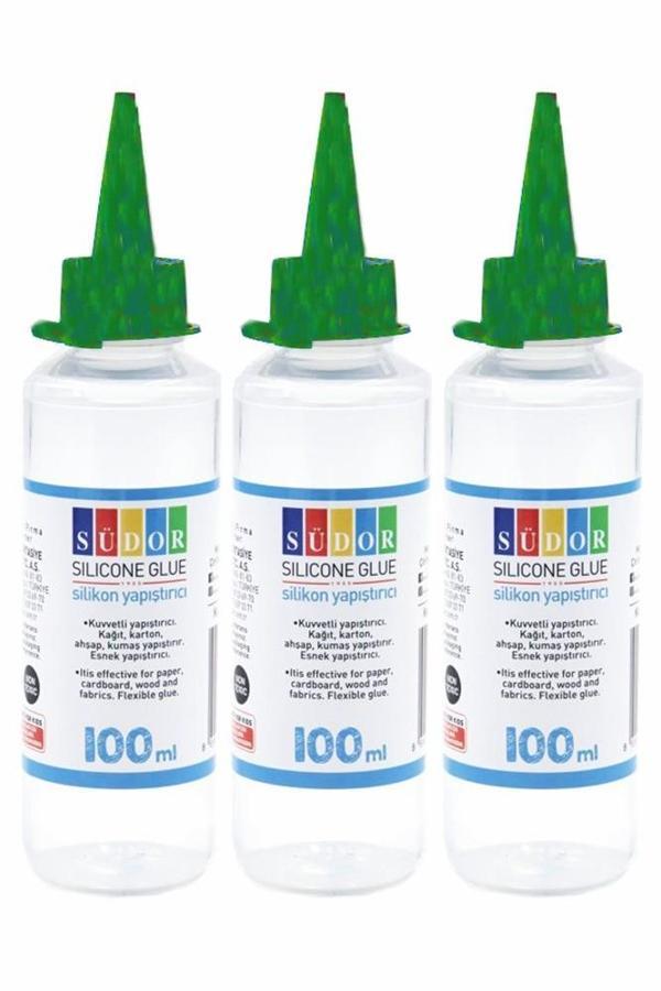 Sıvı Silikon 100 Ml 3 Adet Südor Sıvı Silikon Yapıştırıcı Şeffaf Esnek Yapıştırıcı - Image 1
