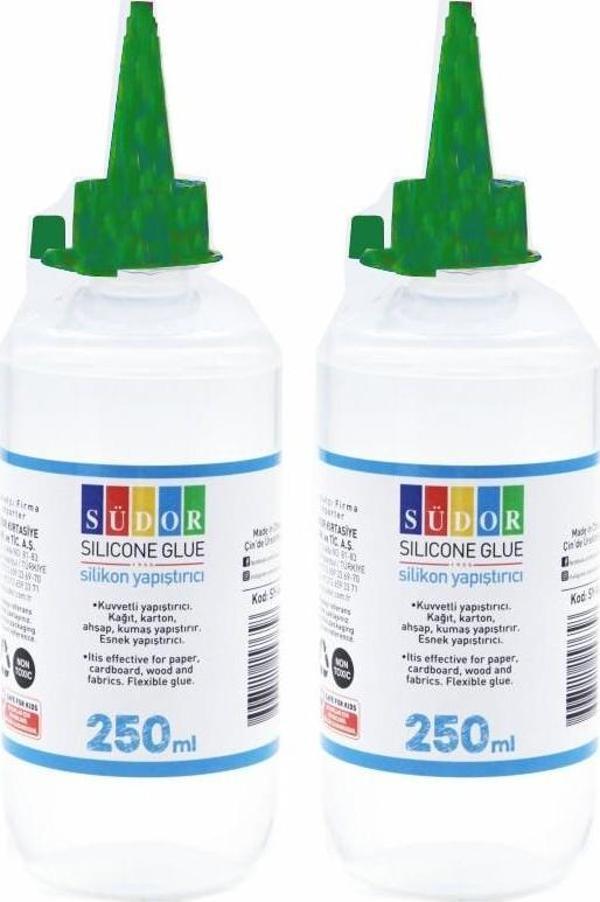 Sıvı Silikon 250 Ml 2 Adet Südor Sıvı Silikon Yapıştırıcı Şeffaf Esnek Yapıştırıcı - Image 1