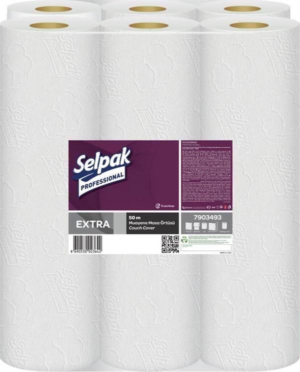 Selpak Professional Extra Muayene Masa Örtüsü 50 Mt 6 Rulo - Image 1