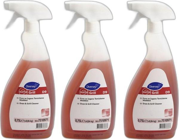 Diversey Suma Grill D9 Ağır Yağ Çözücü Fırın Temizleyici 750 Ml X3 Adet - Image 1