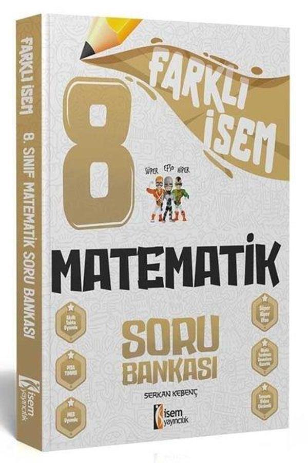 2024 8.Sınıf Matematik Farklı İsem Soru Bankası - İsem Yayıncılık - Ortaokul - Image 1