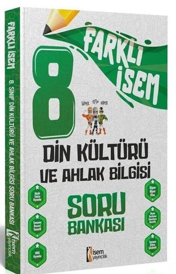 2024 8.Sınıf Din Kültürü ve Ahlak Bilgisi Farklı İsem Soru Bankası - İsem Yayıncılık - Ortaokul - Image 1