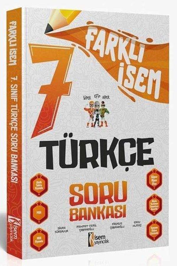 2024 7.Sınıf Türkçe Farklı İsem Soru Bankası - İsem Yayıncılık - Ortaokul - Image 1