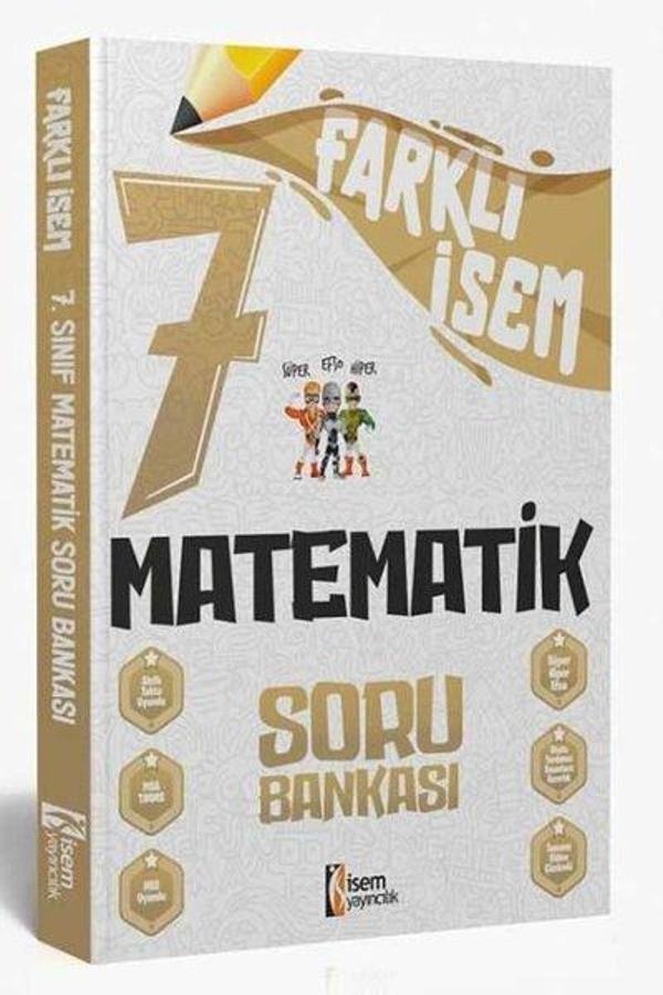2024 7.Sınıf Matematik Farklı İsem Soru Bankası - İsem Yayıncılık - Ortaokul - Image 1
