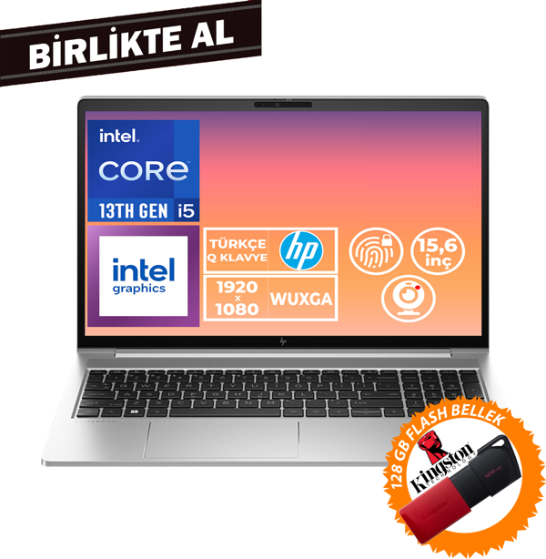 HP EliteBook 650 G10 i5-1335U 16GB 512GB SSD 15.6" FHD Freedos + 128 GB Flash Disk B2PK5ES 039 - Image 1