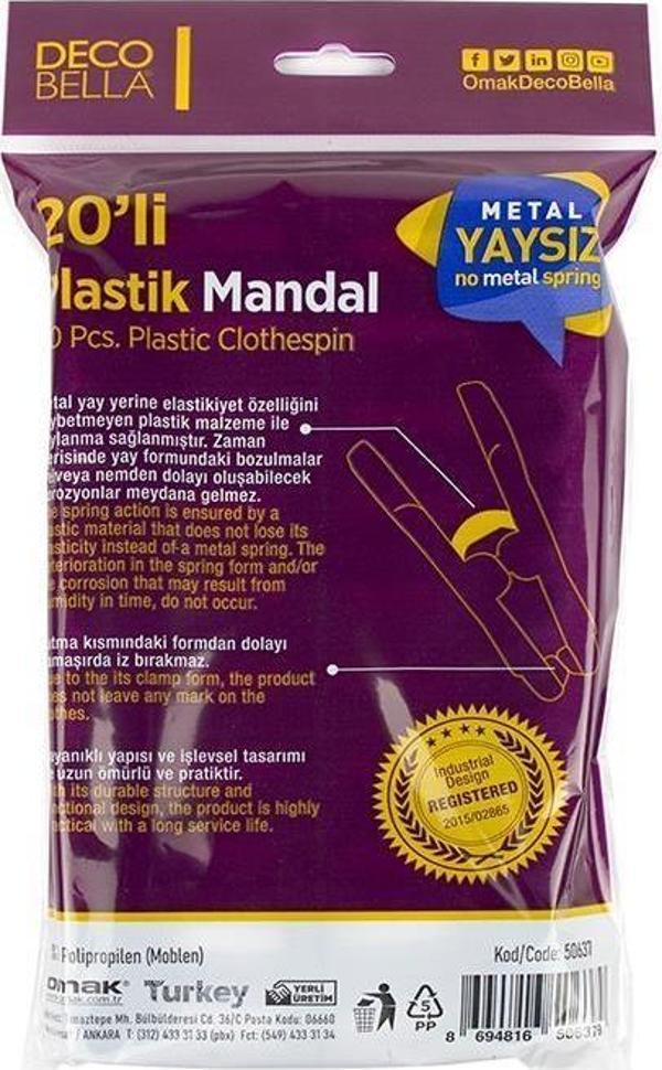 DecoBella Plastik Mandal 20li Paket  - Image 1