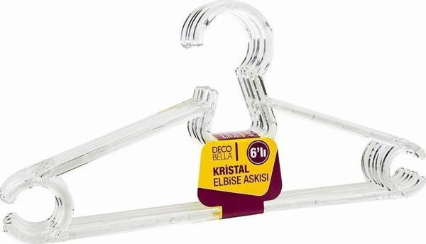 DecoBella 6 'lı Kristal Elbise Askısı - Image 1