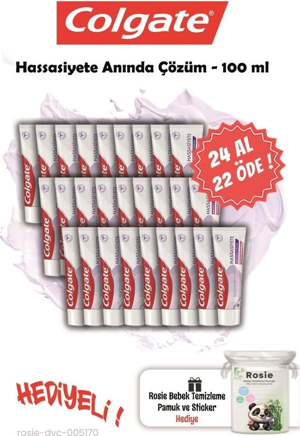 Colgate Hassasiyete Anında Çözüm Diş Macunu 100 ML, 24 AL 22 Öde ve Rosie Hediye - Image 1