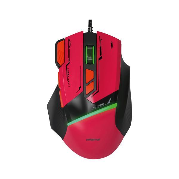 Polosmart PGM30 Kablolu RGB Led Aydınlatmalı 7200 DPI Gaming Oyuncu Mouse Kırmızı - Image 1