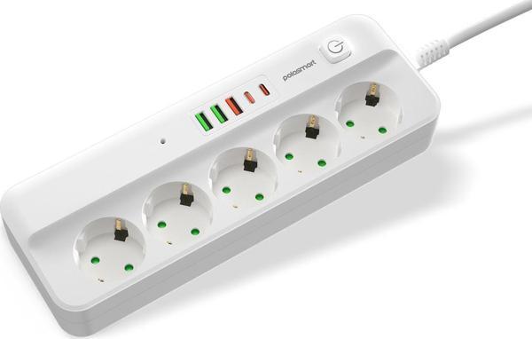 Polosmart MP21 Akım Korumalı Uzatma Kablosu Priz 2 Metre Beyaz - Image 1