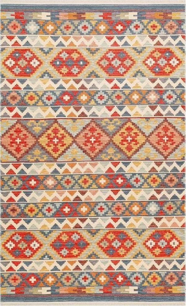 Hoom Rugs Vagrant VGT 02 Aqua Yıkanabilir Çift Taraflı Otantik Halı - Image 1