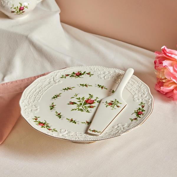 Karaca Vintage Rose Ayaklı Kek Standı 30 cm - Image 1