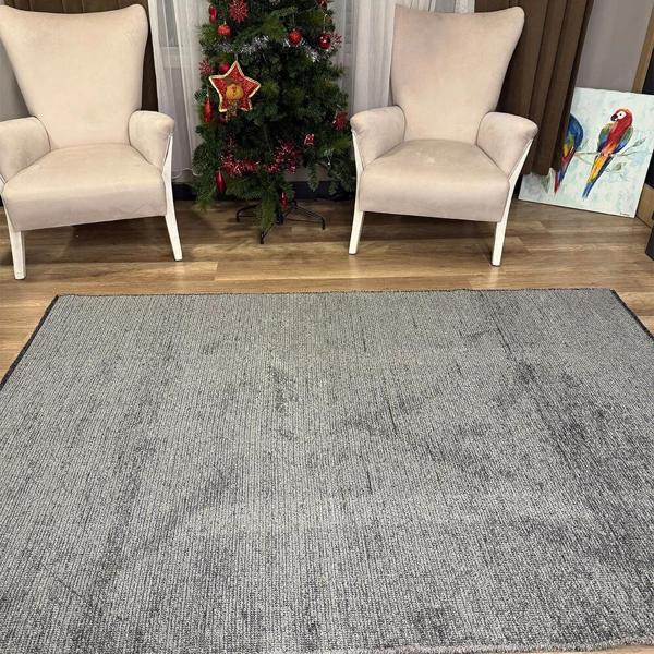 Hoom Rugs Kilim Antrasit Kaymaz Tabanlı Yıkanabilir Düz Renk Kilim - Image 1