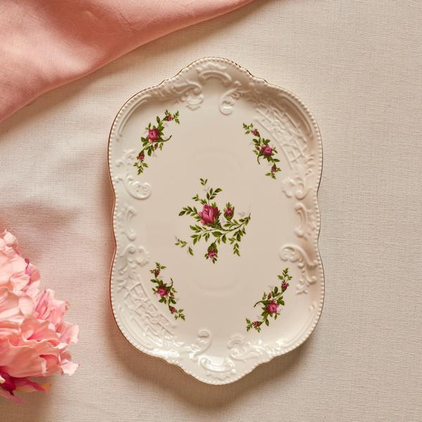 Karaca Vintage Rose Kayık Tabak 30 cm - Image 1